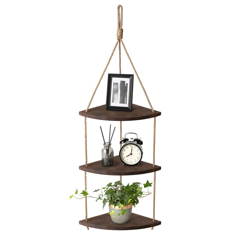 wood wholesale hanging wall rustic mount shelf,for Bedroom, Living Room,plants pot